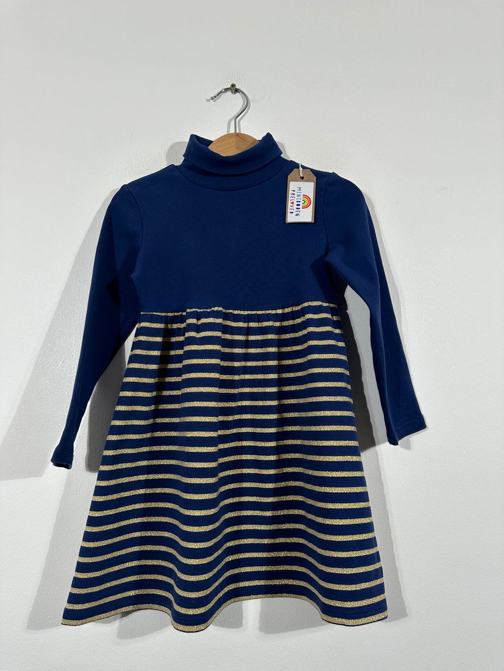 Navy Roll Neck Dress (3-4 Years)