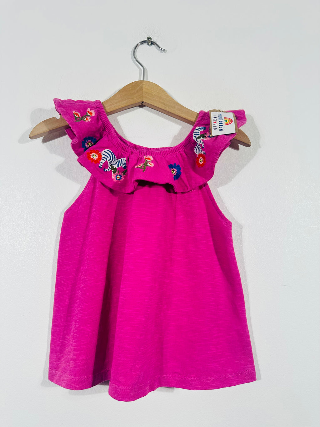 Embroidered Hot Pink Suntop (3-4 Years)