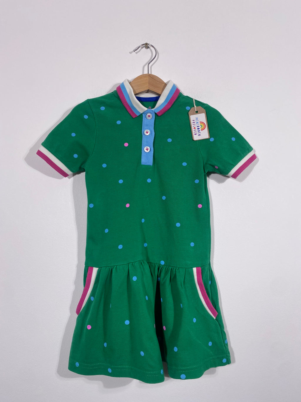 Fun Green Spotted Polo Dress (2-3 Years)