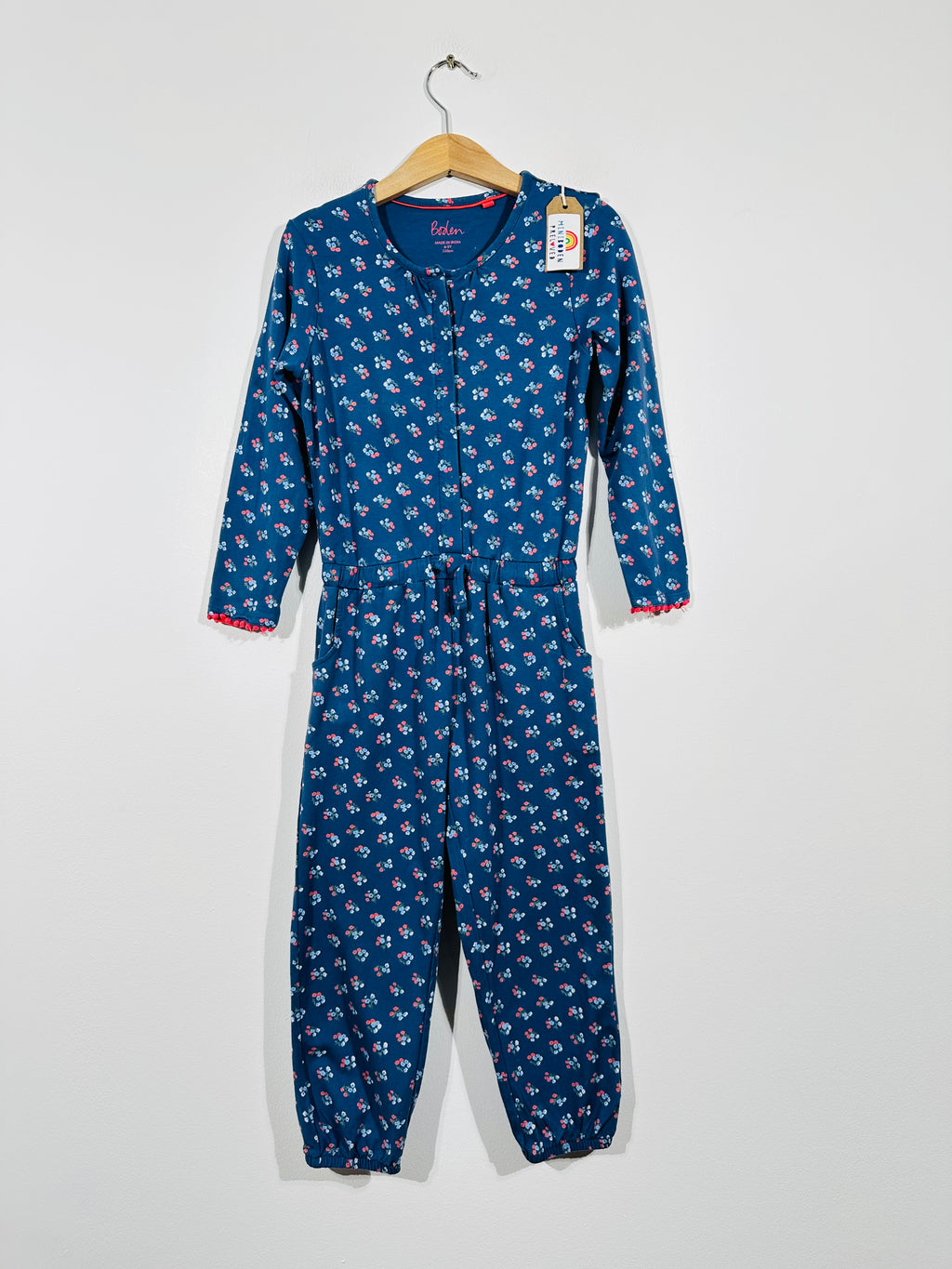 Super Soft Blue Floral Jersey Playsuit (4-5 Years)