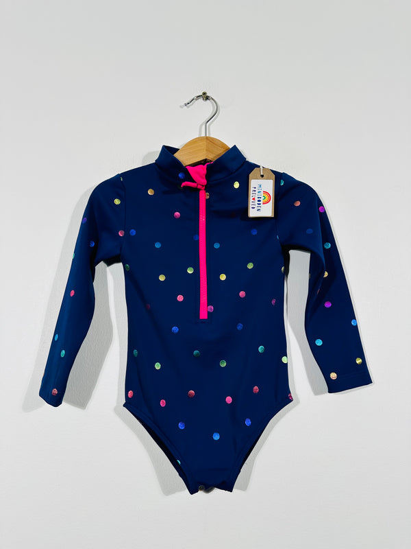 Navy Spotted Swimsuit (2-3 Years)