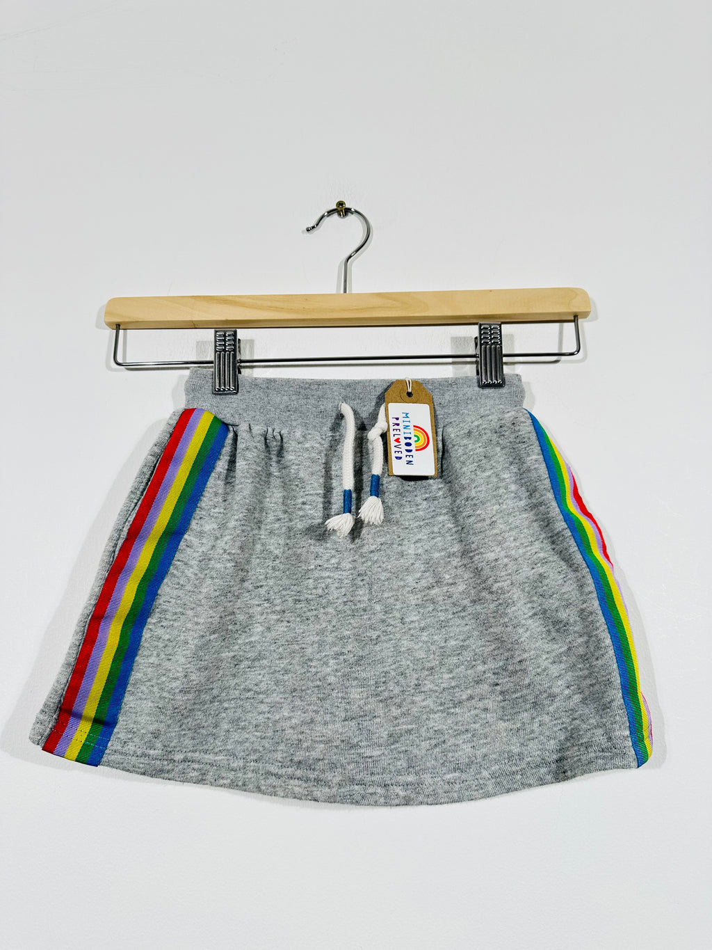 Rainbow Trimmed Grey Skirt  Skirt (3-4 Years)