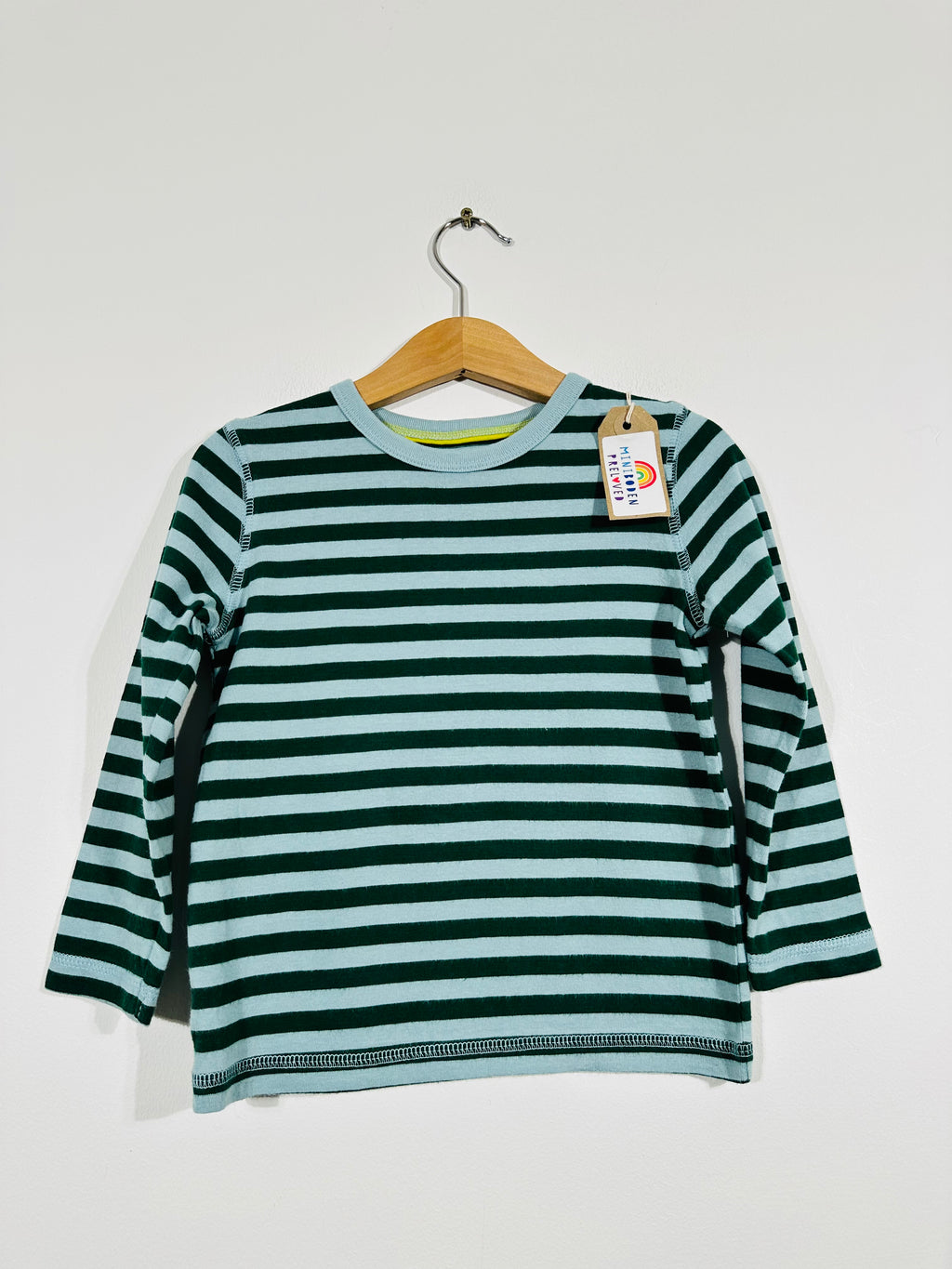 Long Sleeved Green Stripy Top (3-4 Years)