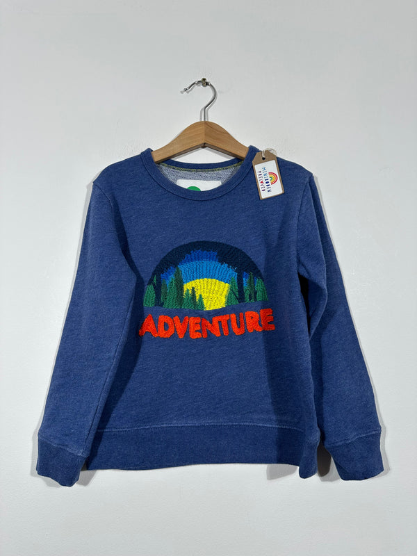 ADVENTURE Embroidered Navy Jumper (4-5 Years)