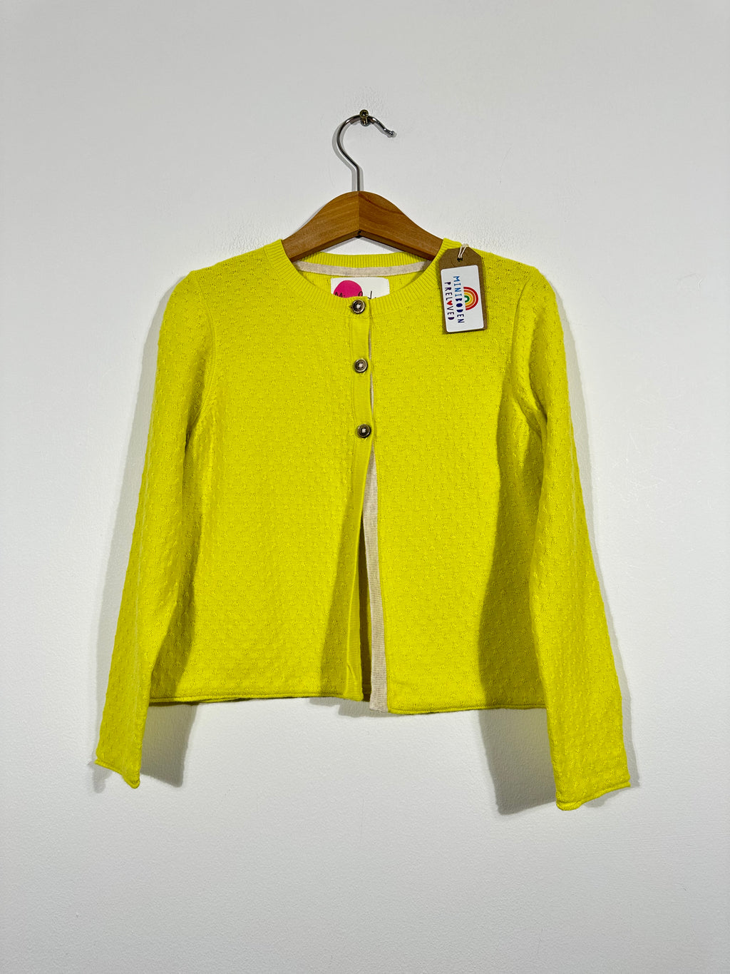 Canary Yellow Cashmere Blend Occasion Cardigan (4-5 Years)