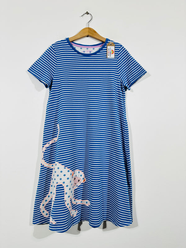 Polka Dot Monkey Striped Dress (11-12 Years)