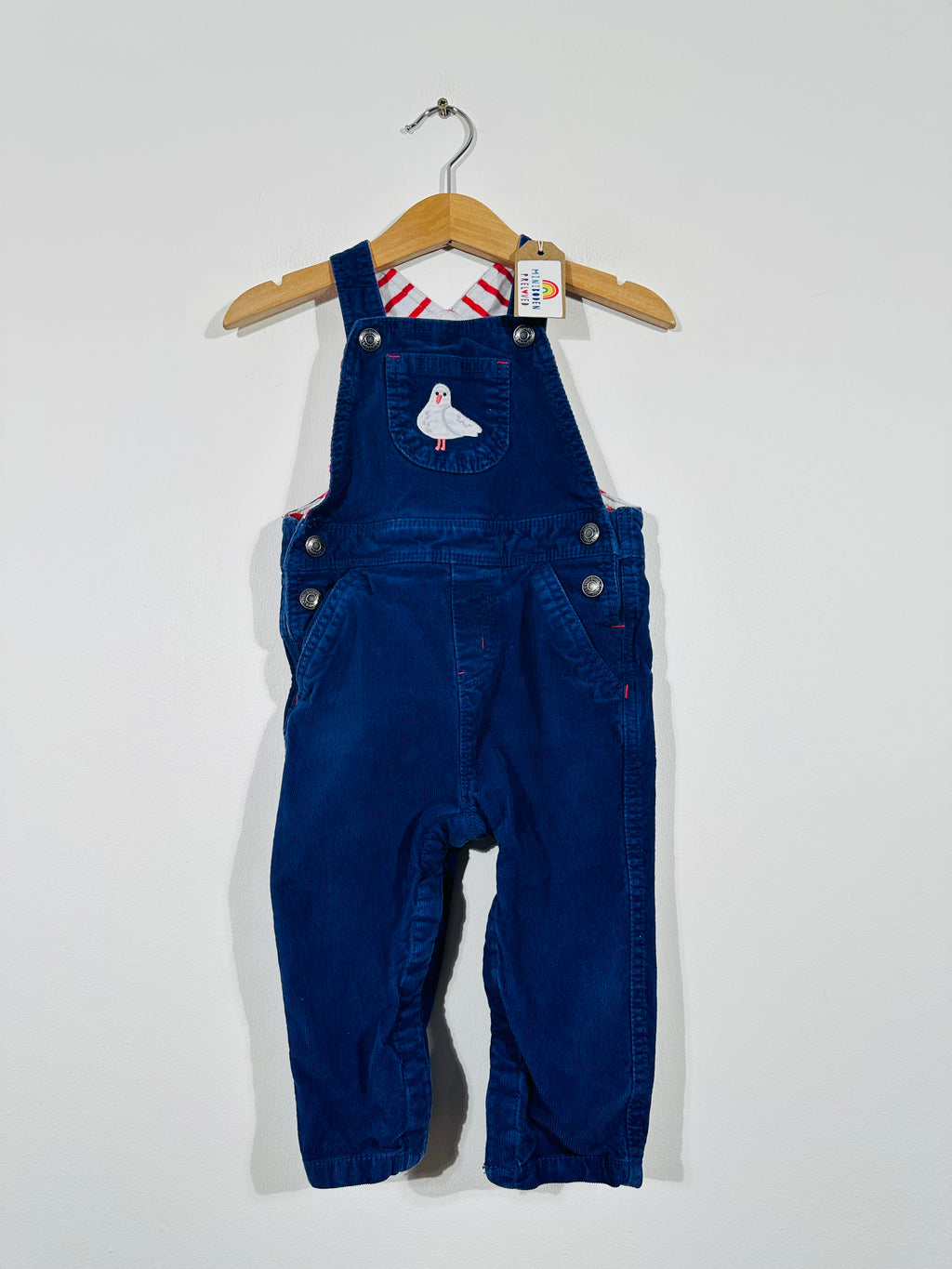Seagull Embroidered Needlecord Dungarees (12-18 Months)