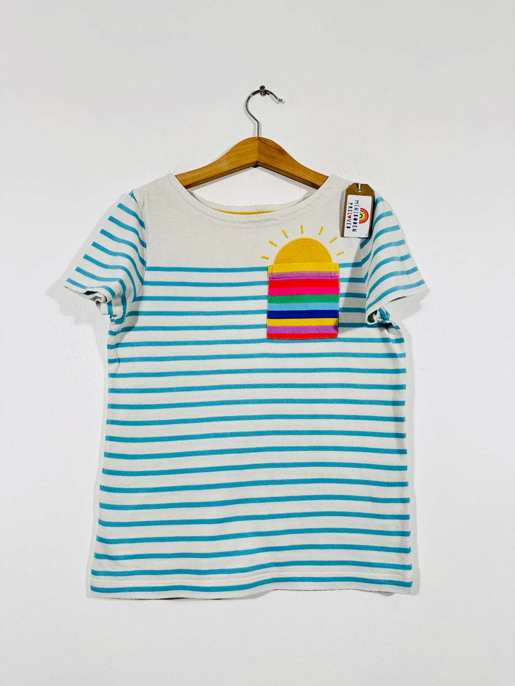 Stripy Breton Applique Sun Pocket Top (9-10 Years)