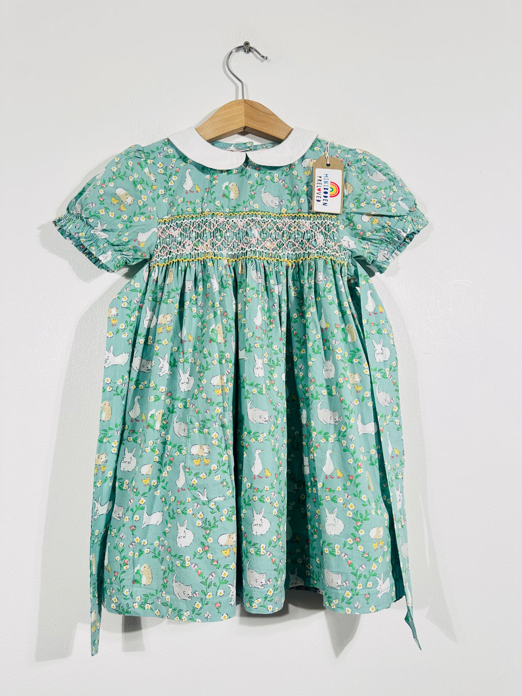 Beautiful Smocked Rabbit Meadow Dress (2-3 Years)