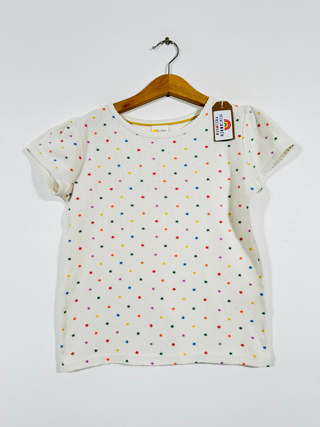 White Star Print Pointelle (7-8 Years)