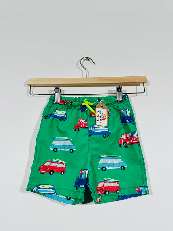 Green Camper Van Swim Shorts (18-24 Months)