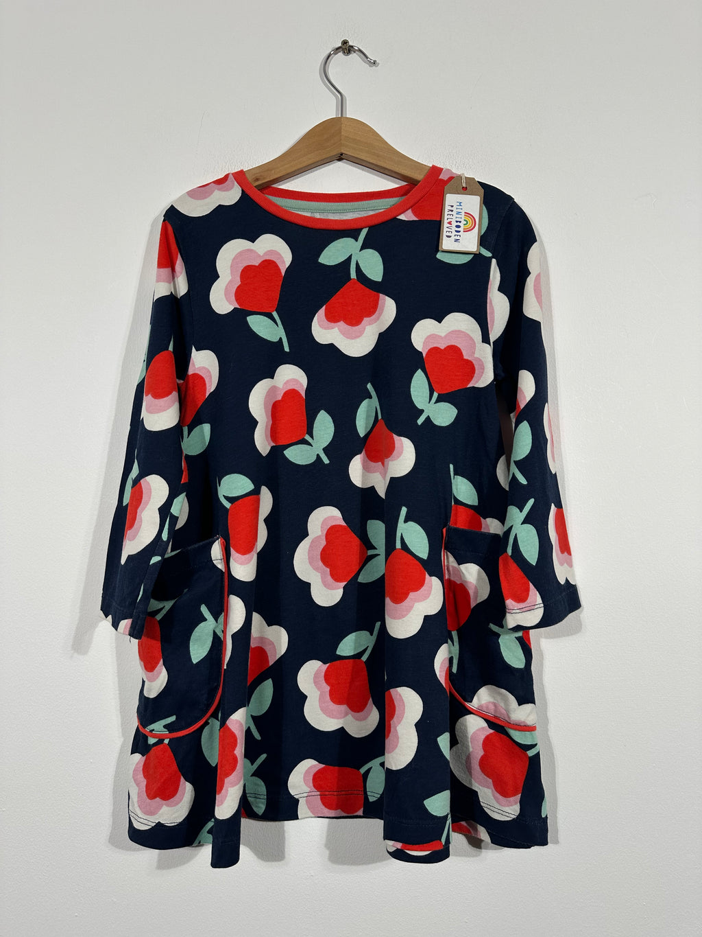 Navy Tulip Print Tunic Dress (7-8 Years)