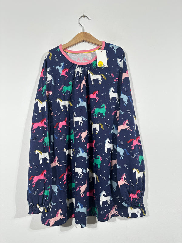 NEW Navy Rainbow Unicorn Dress (11-12 Years)