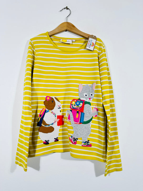 Fun Cat & Guinea Pig Striped Top (9-10 Years)