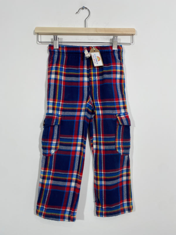 Navy & Red Tartan Trousers (Age 4)
