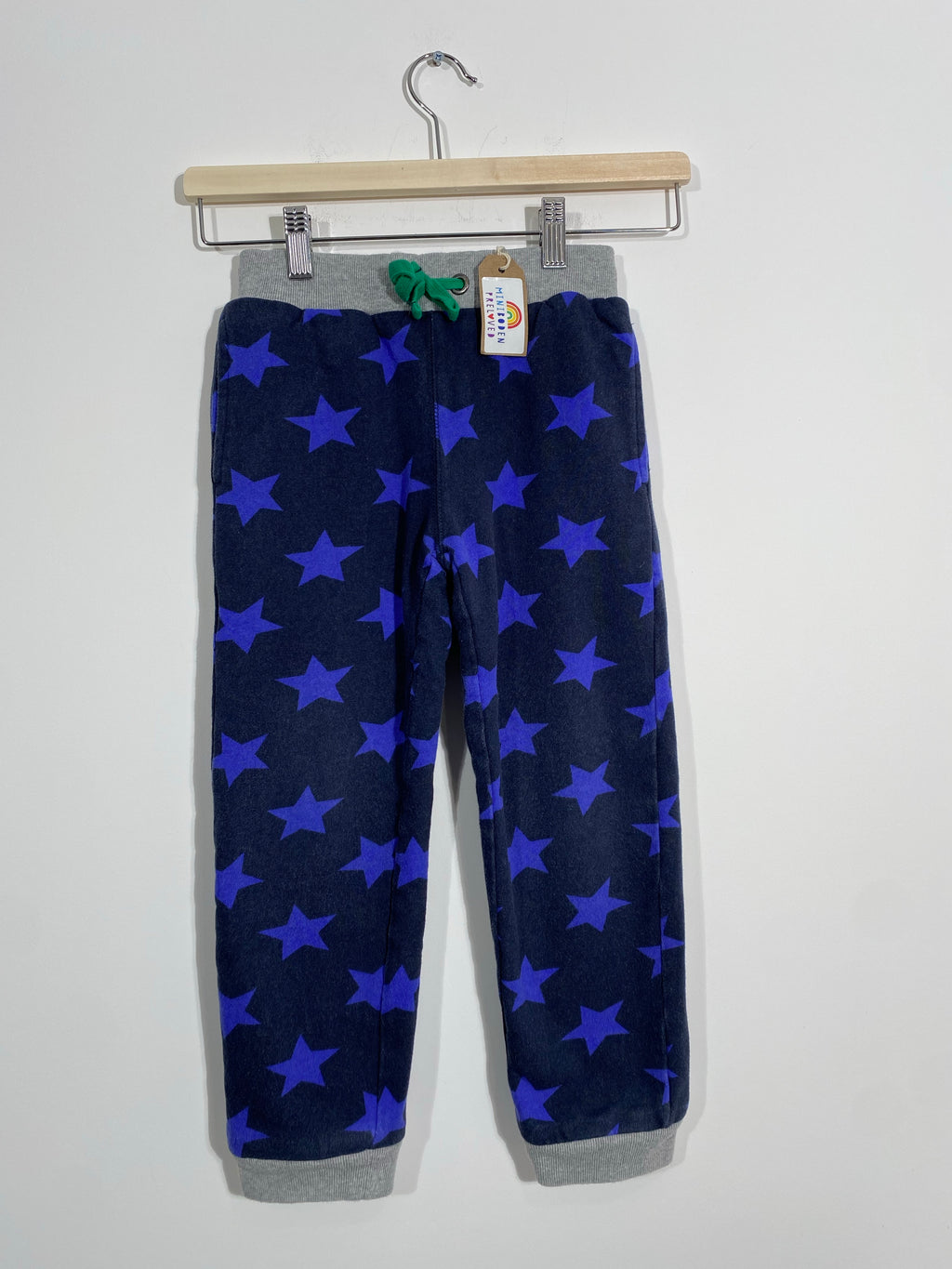 Navy Star Print Thick Cotton Jogging Bottoms (6 Years)