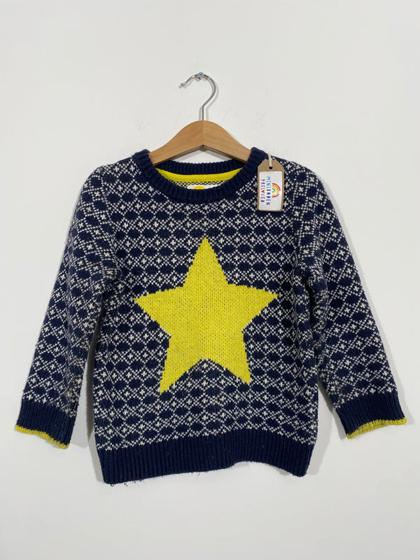 Navy Star Design Jumper (3-4 Years)