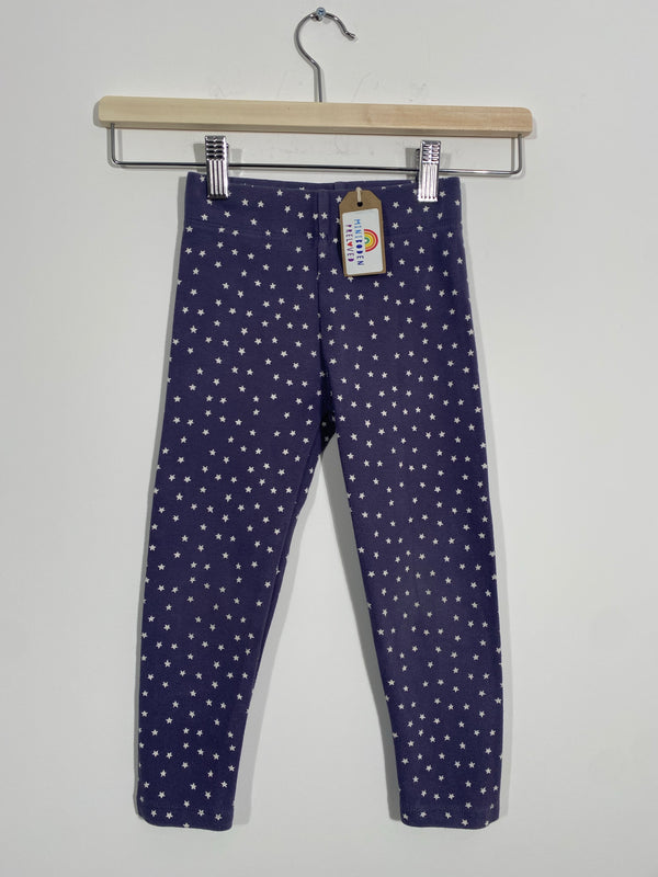 Navy Star Print Thick & Cosy Leggings (3-4 Years)