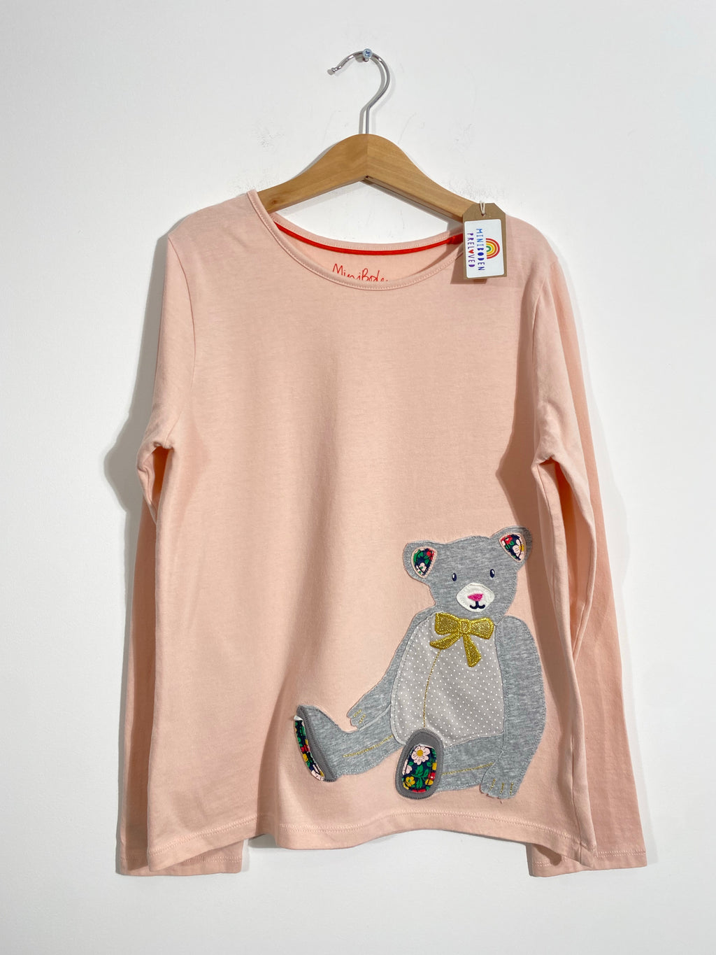 Soft Pink Applique Teddy Top (11-12 Years)