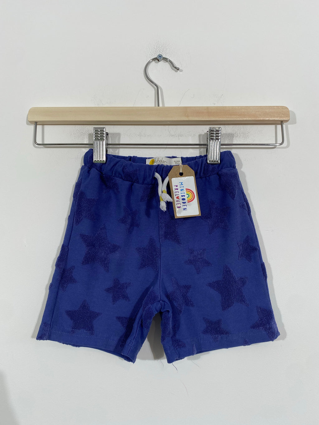 Navy Shorts With A Towelling Star Pattern (18-24 Months)