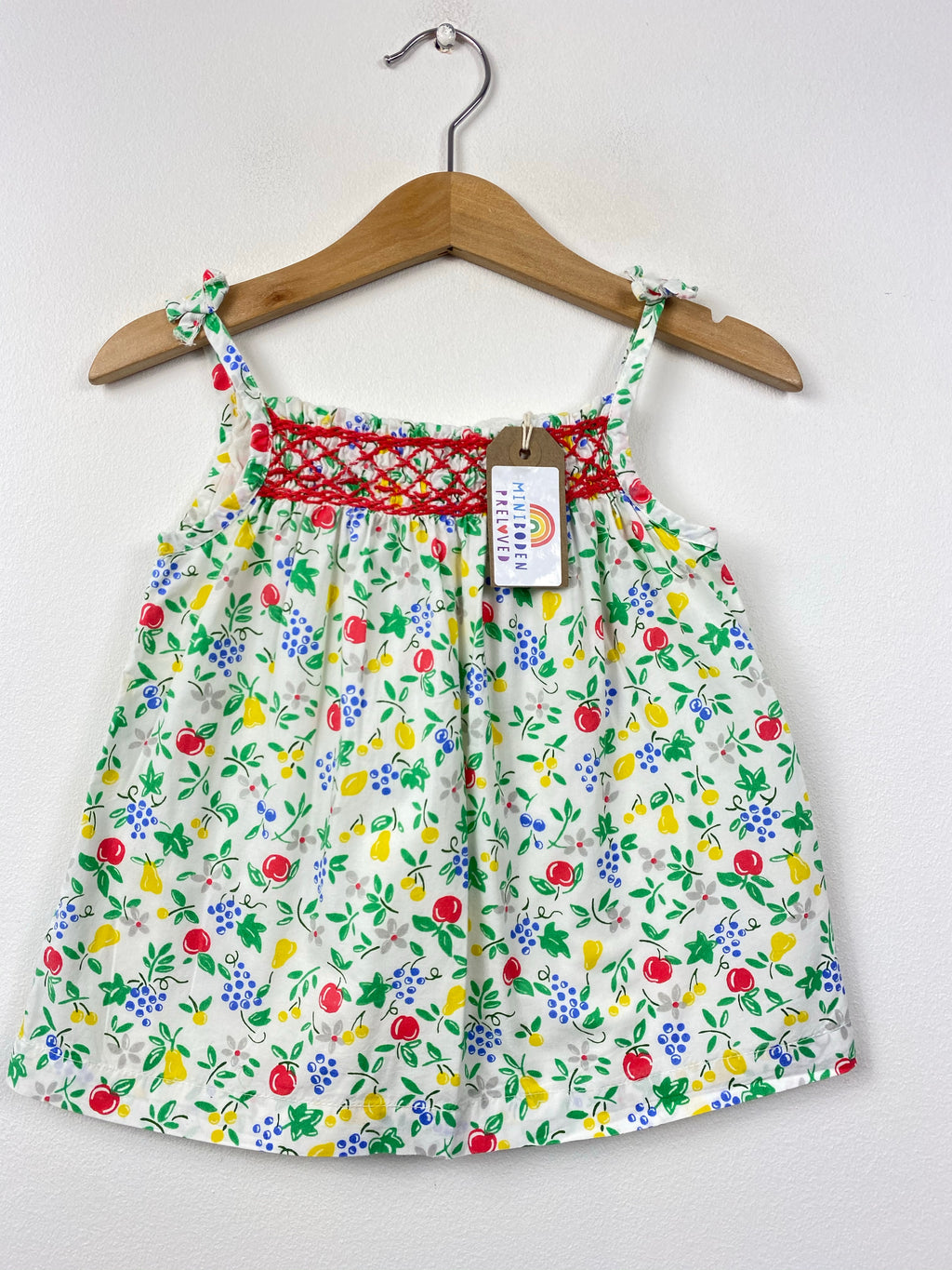 Fruits Patterned Smocked Sun Top (12-18 Months)