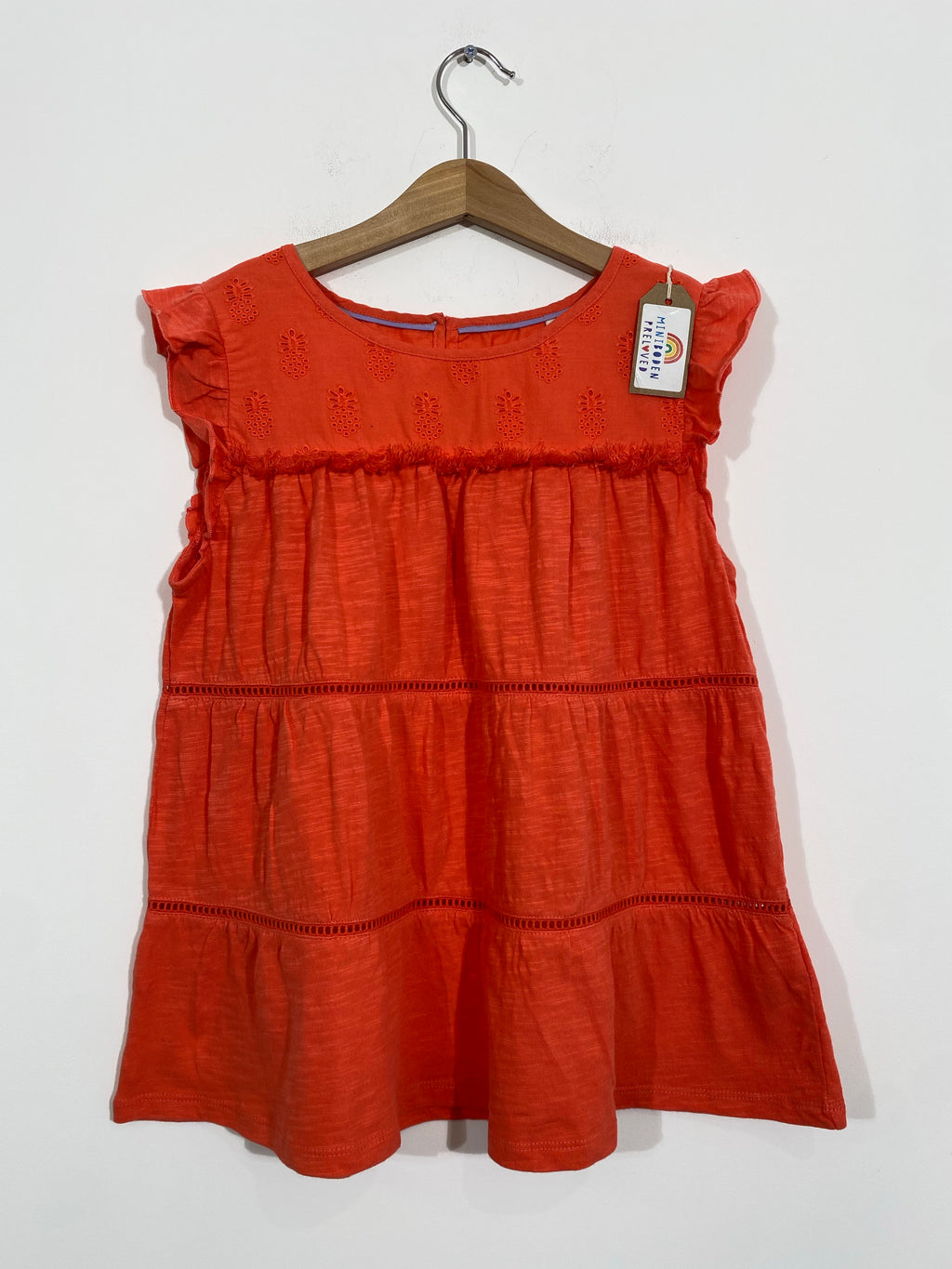 Orange Broderie Anglaise Top (11-12 Years)