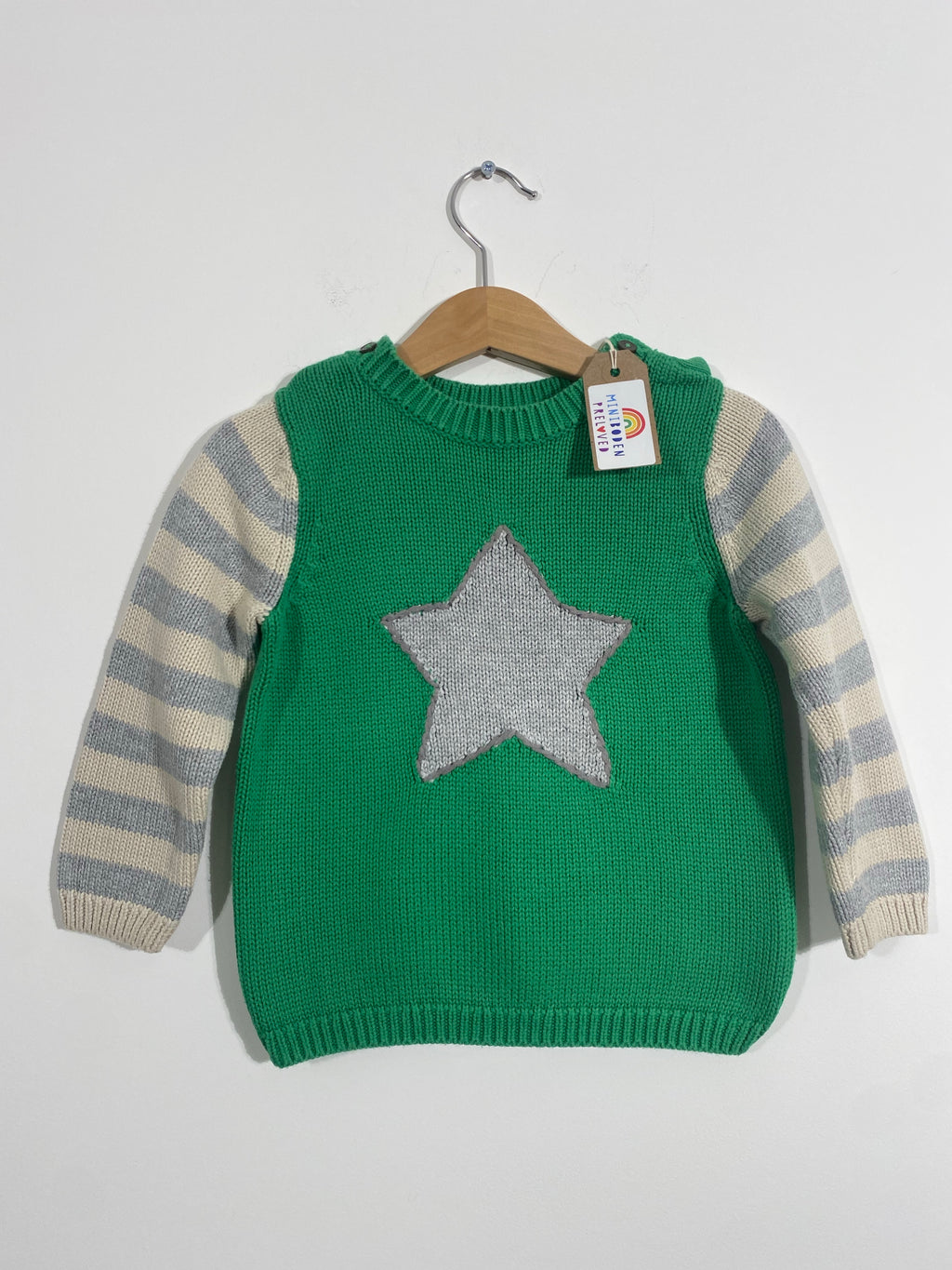 Chunky Star Design Green Knitted Jumper (18-24 Months)