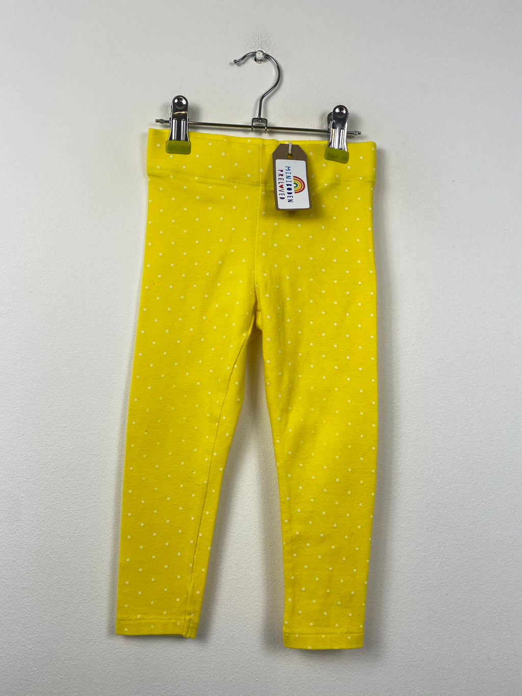 Canary Yellow Spotty Leggings (2-3 Years)