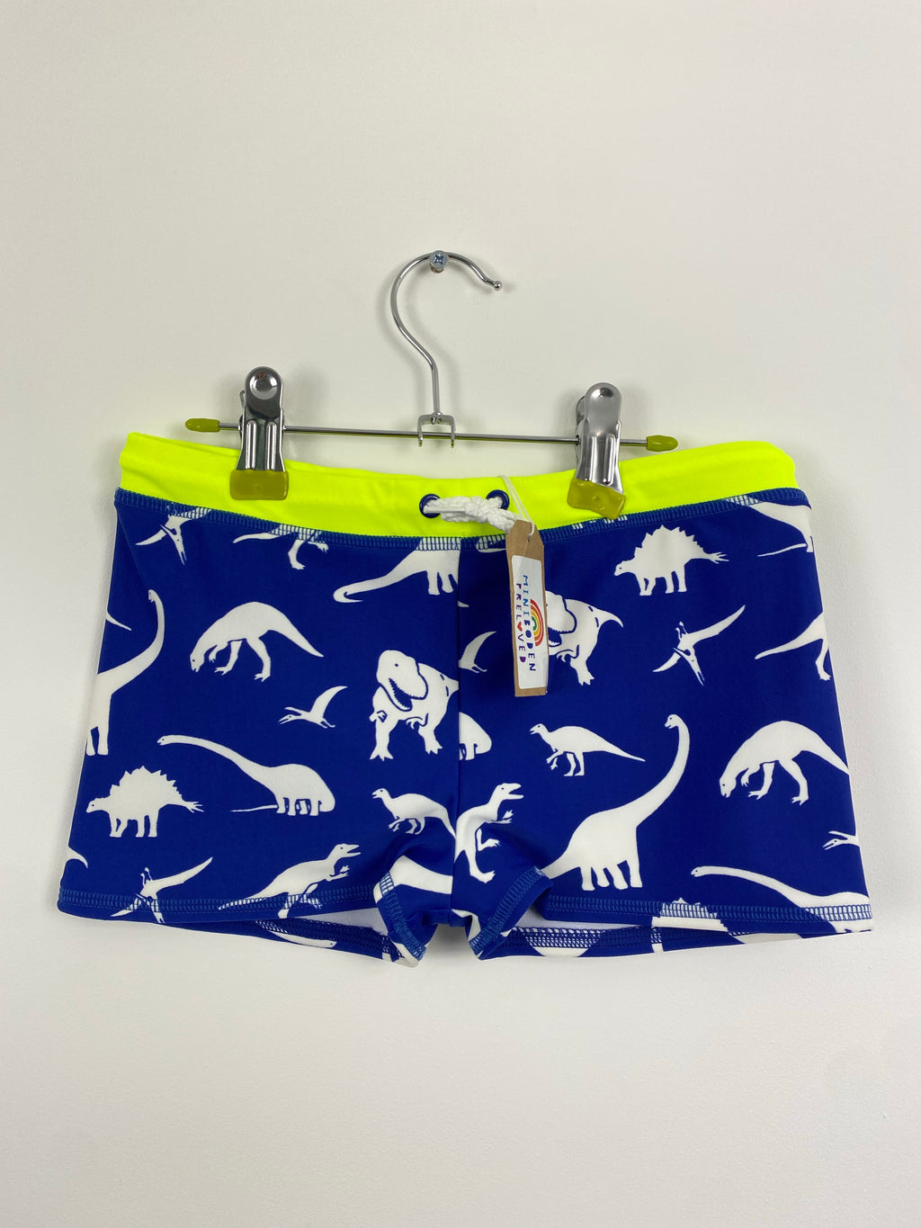 Blue Dino Patterned Swim Shorts (7-8 Years)