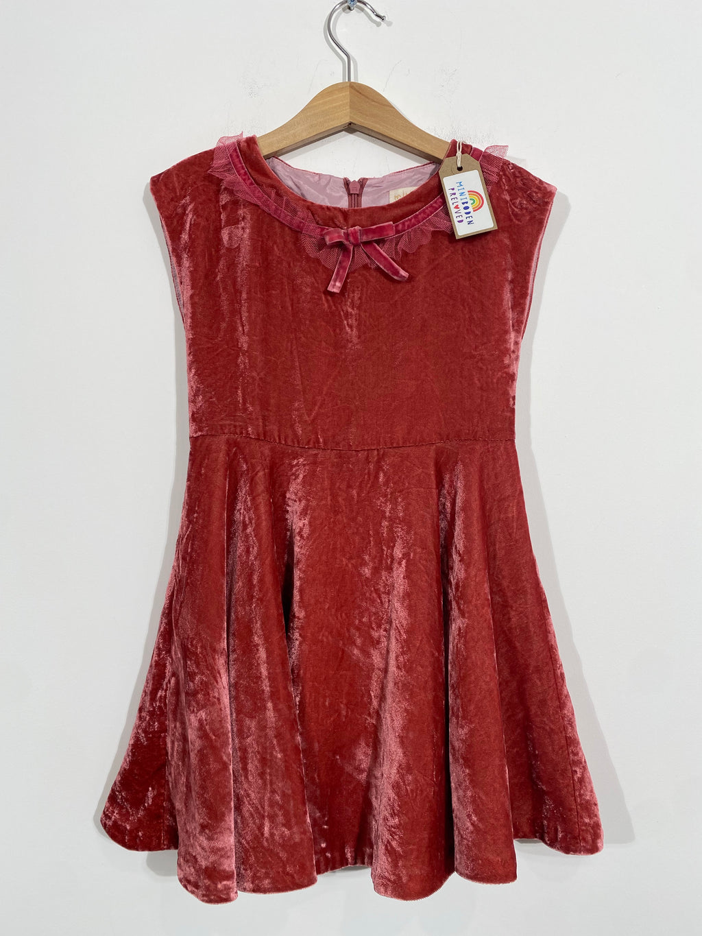 Blush Pink Velvet Occasion Dress (4-5 Years)