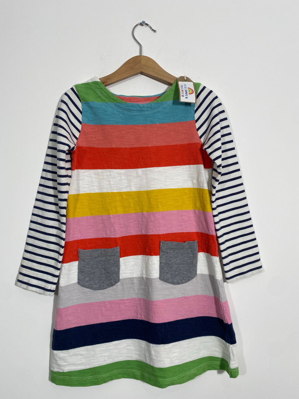 Stripy Multicoloured Breton Dress (6-7 Years)