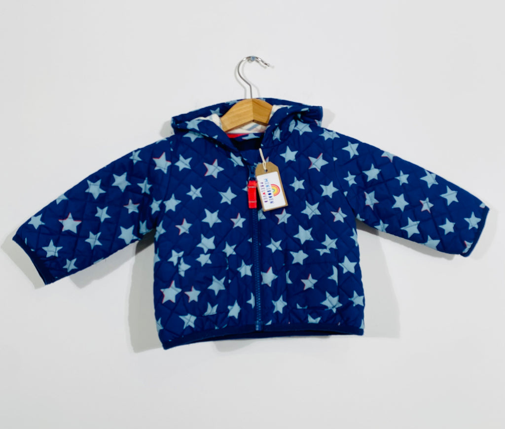 Blue Star Print Quilted Jacket (3-6 Months)