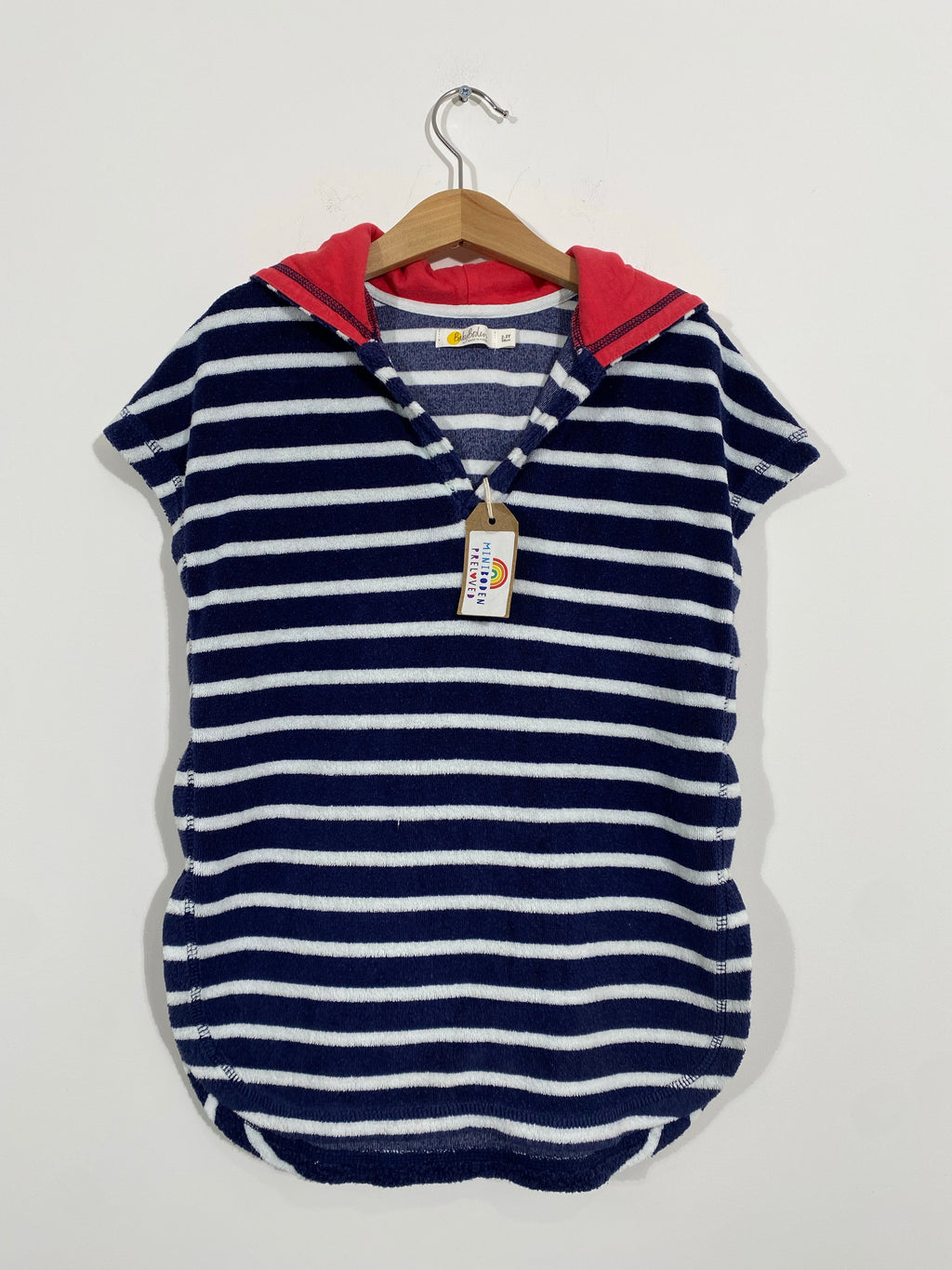 Shark Hood Navy & White Towelling Cover Up (2-3 Years)
