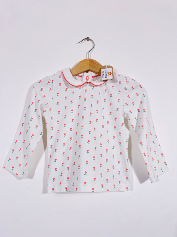Pretty Tulip Patterned Collared Blouse (12-18 Months)