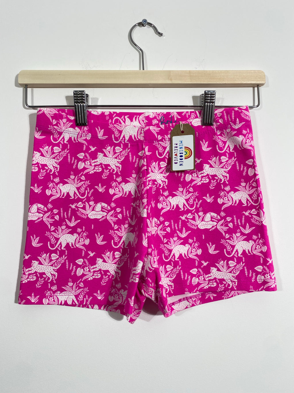 NEW Neon Pink Lemur Patterned Cycle Shorts (11-12 Years)