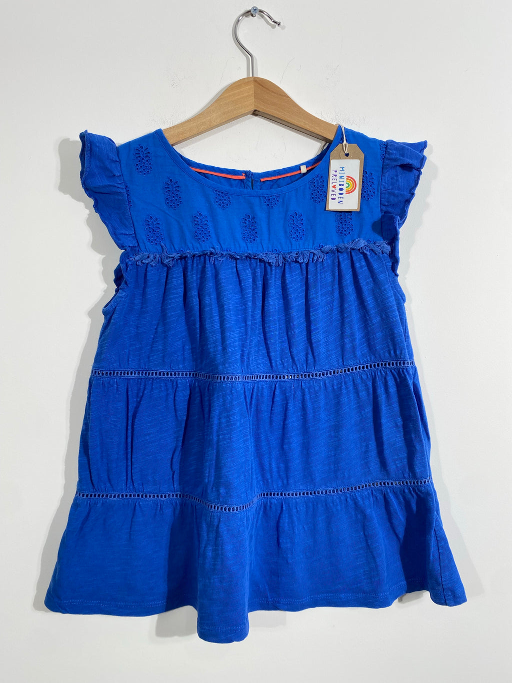 Blue Pineapple Broderie Anglaise Top (9-10 Years)