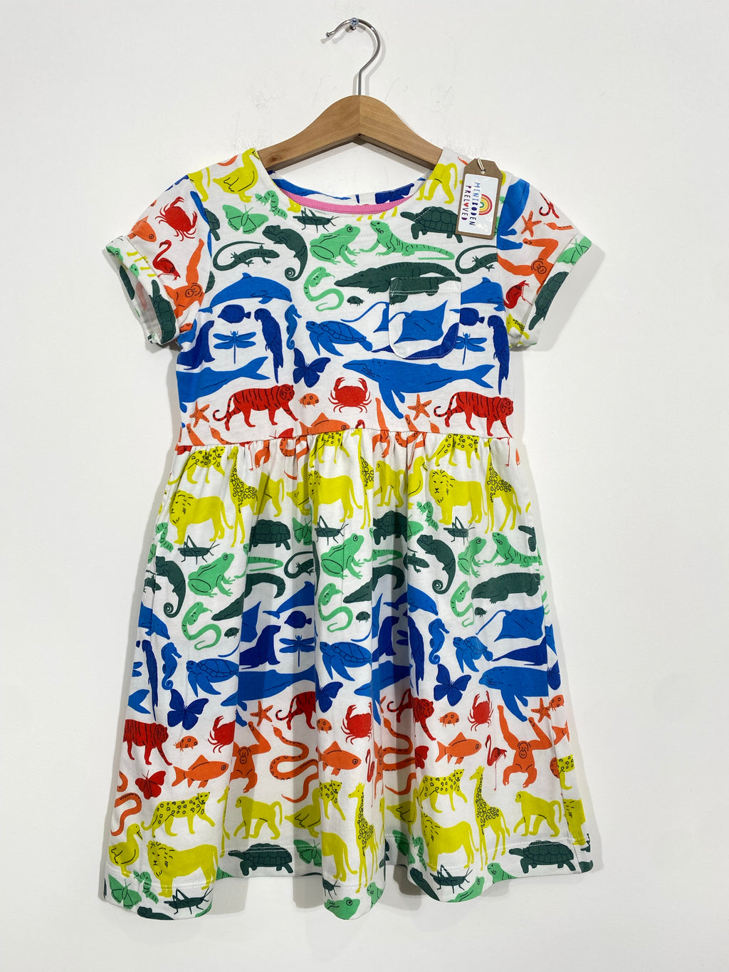 Super Vibrant Animal Print Tunic Dress (7-8 Years)