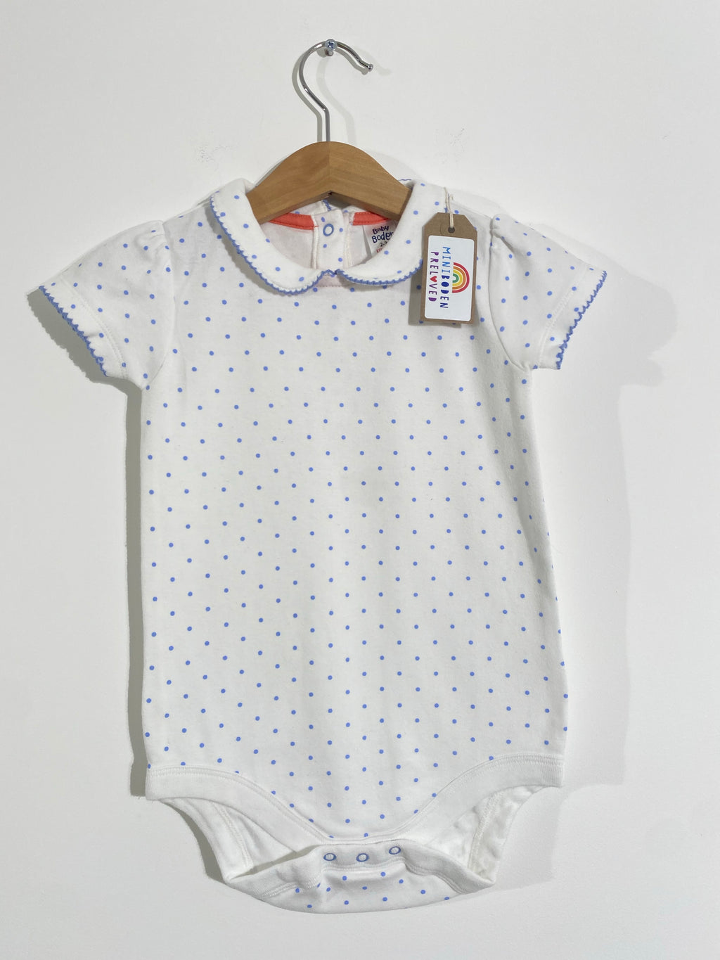 Pale Blue Polka Dot Collared Vest (2-3 Years)