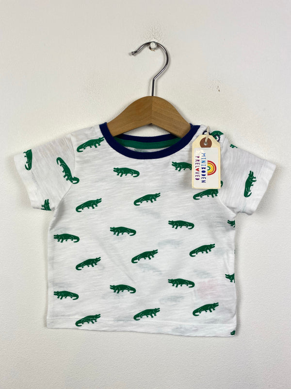 Green Alligator Patterned T-Shirt (3-6 Months)