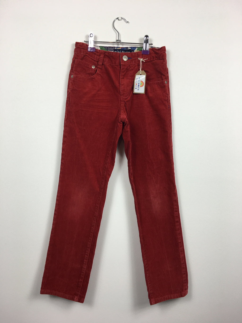 Red Straight Leg Cord Trousers (8 Years)