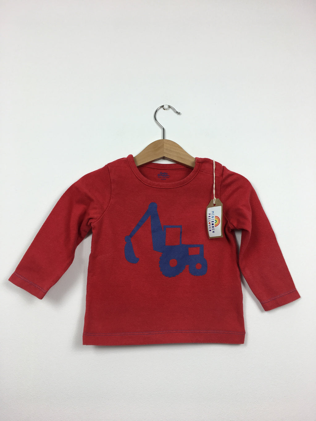 Red Digger Print Top (6-12 Months)