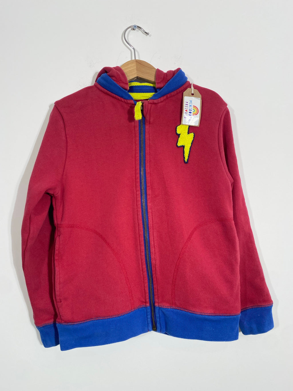 Lovely Lightning Bolt Red Zip Up Hoodie (7-8 Years)