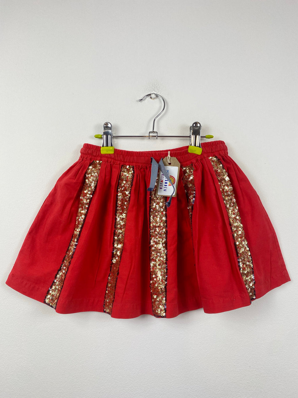 Red Military Style Sequinned Party Skirt (3-4 Years)