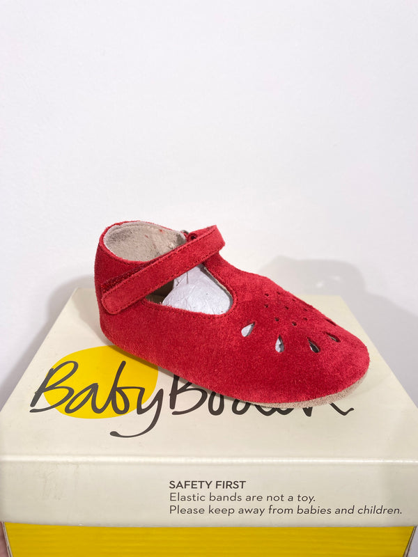 NEW Red Suede Mary Jane Shoes (6-12 Months)