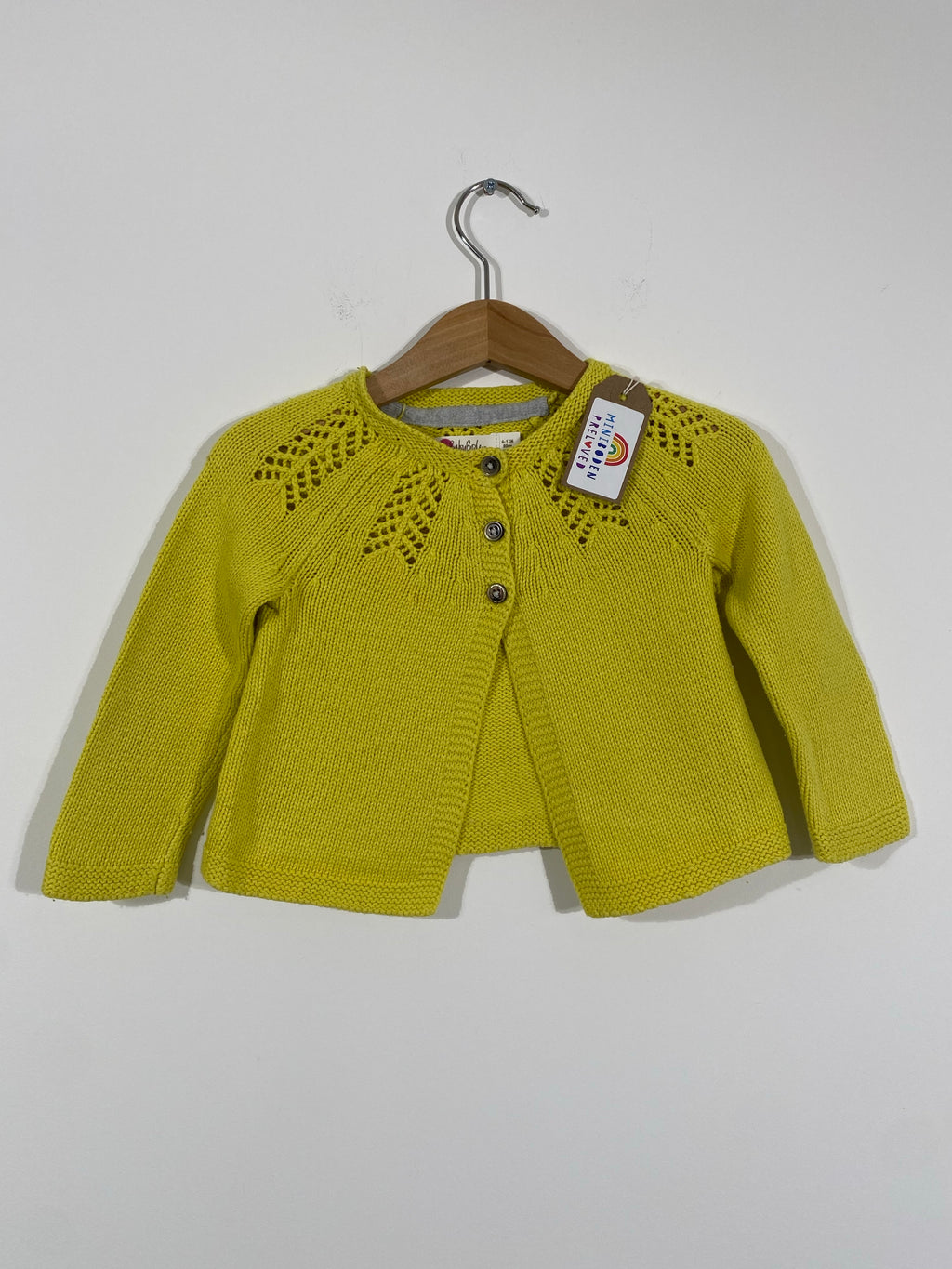 Vibrant Yellow Knitted Occasion Cardigan (6-12 Months)