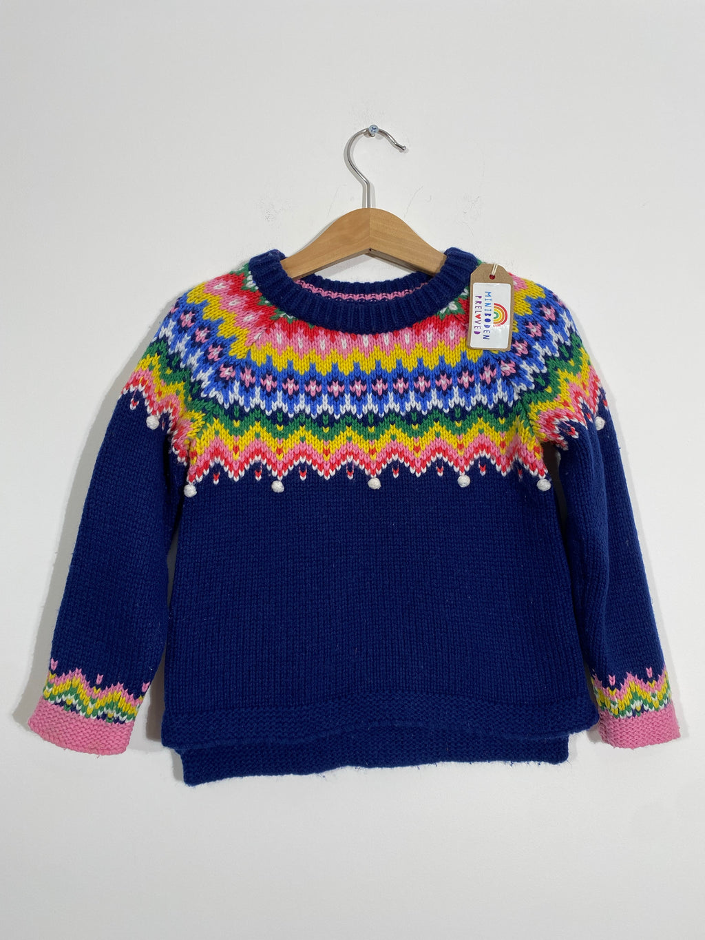 Navy Fairisle Thick Knitted Jumper (3-4 Years)