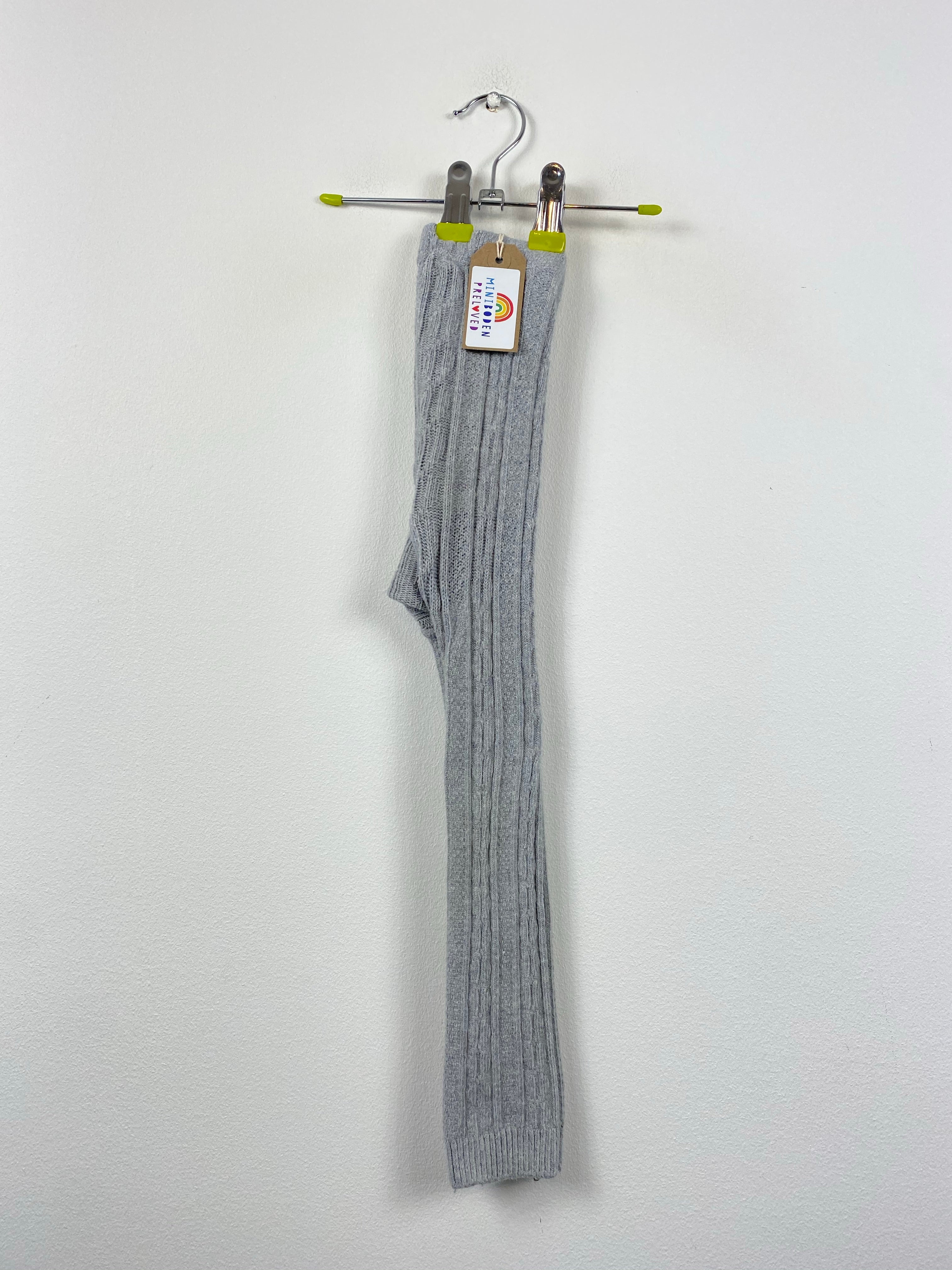 Cable Knit Tights Grey Footless Tights Mini Boden Preloved Grey