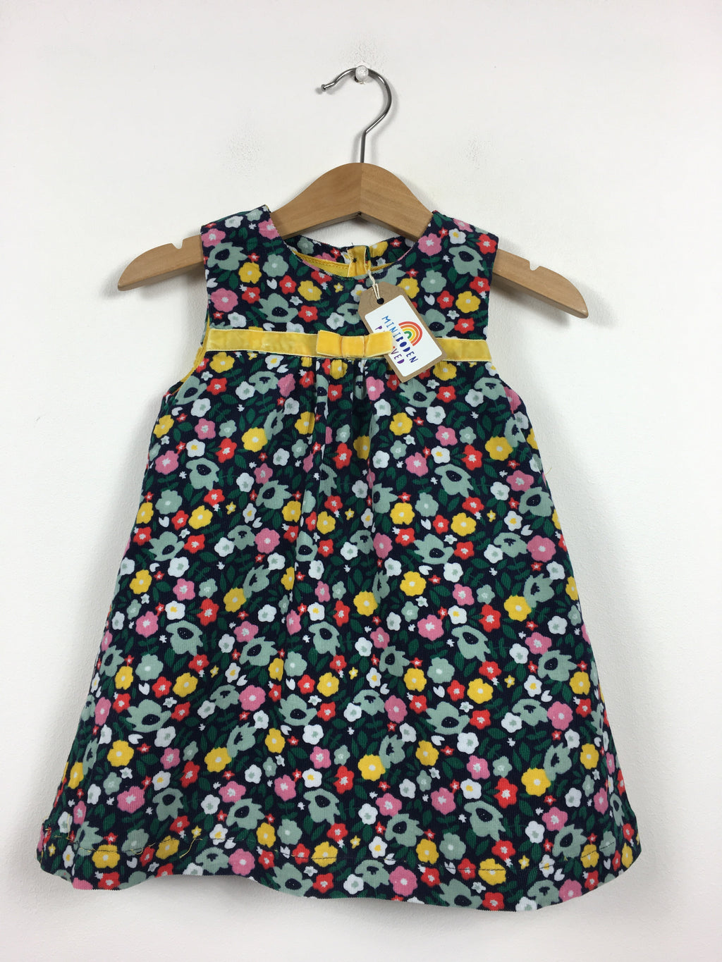 Dark Floral Cord Pinafore Dress (12-18 Months)