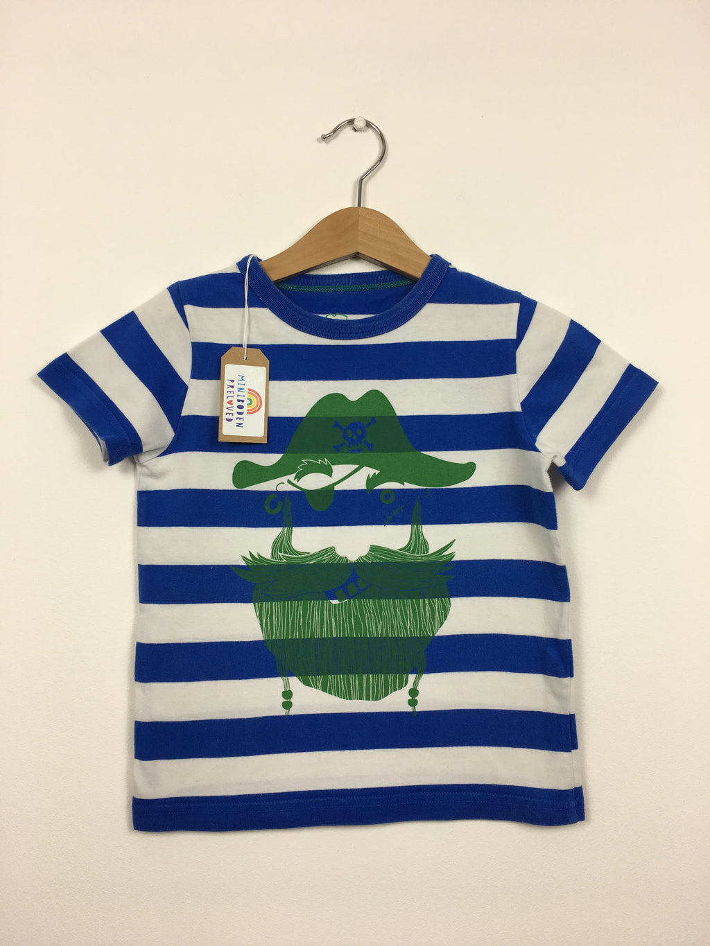 Blue Stripy Pirate Print T-Shirt (2-3 Years)